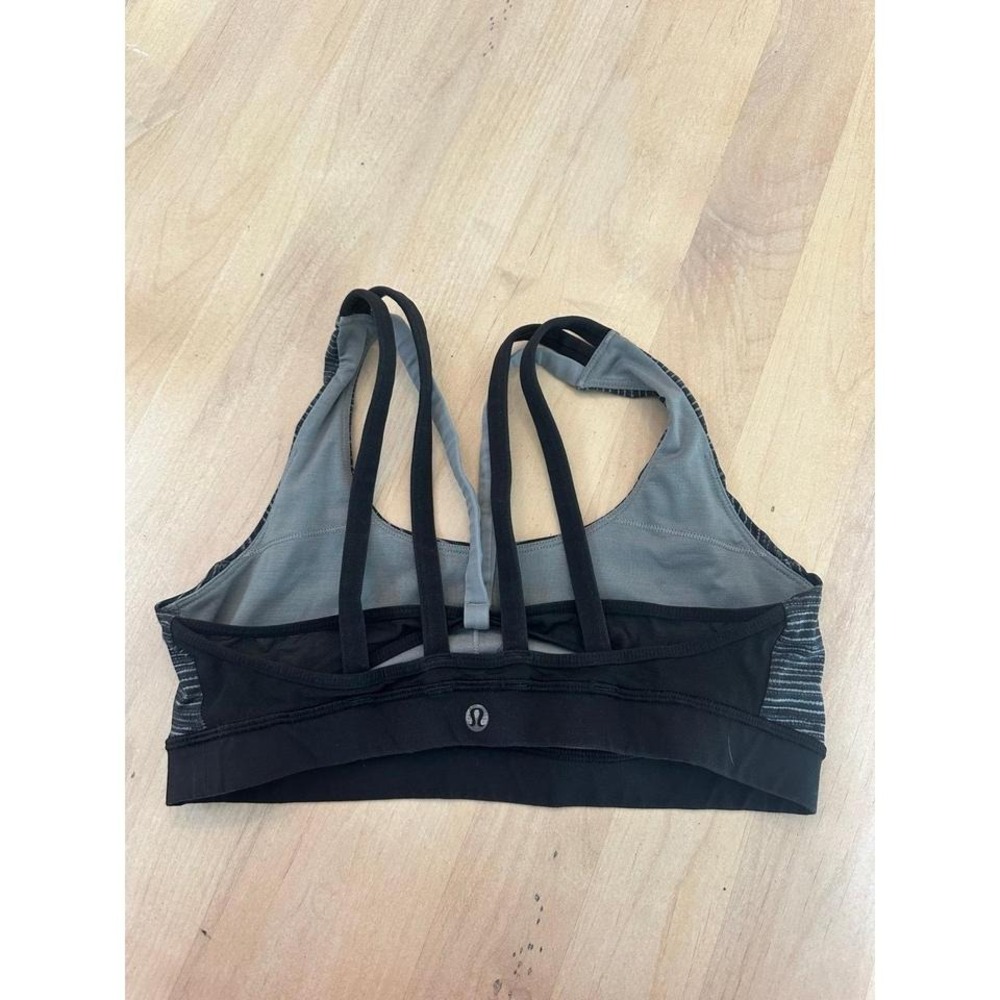 lululemon athletica Black and Gray Strappy Sports Bra